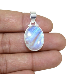 Regalo de la mejor calidad para niñas, colgante de diseño Simple de Plata de Ley 925, colgante de collar de piedras preciosas de piedra lunar con joyería de sello 925 - Product Image 1