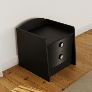 Mesita de Noche Moderna de Aglomerado de 18 mm, Desmontable, Color Negro, para Dormitorio, Hotel, Taller, Almacén, Fabricante Turco, Madera - Product Image 1