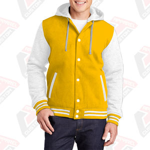 Chaqueta universitaria cálida y elegante para hombre, capucha 100% de algodón polar bordado Technics, impresión Digital lavada a la piedra, Invierno personalizado - Product Image 4