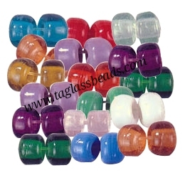 Cuentas de cristal de Murano al por mayor, tira de piedra dorada, forma ovalada, multicolor y transparente, Aqua Dark Color, tamaño 10x30mm - Product Image 4