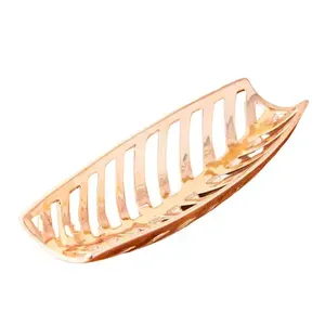 Bandeja de servicio de aluminio de oro rosa hecha a mano, tamaño personalizado para hoteles y bodas, plato elegante para frutas y chocolates - Product Image 1