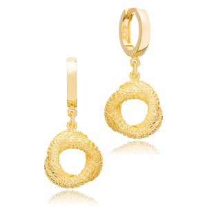 Boucles d'oreilles en forme ronde texturées, Design minimaliste, bijoux turcs en argent Sterling 925 - Product Image 3