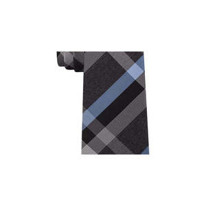 Kenneth Cole Reaction Men's Luxury Slim <b>Tie</b> Navy Ruby Plaid Print Jacquard Business Formal Cotton Silk <b>Polyester</b> Size Regular - Product Image 2