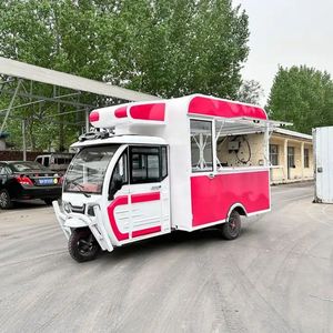 2 Wheel <b>Electric</b> Cargo Tricycle with Stainless Steel Enclosed Box Body Rust Resistant for <b>Outdoor</b> Mobile Food Service - Product Image 5