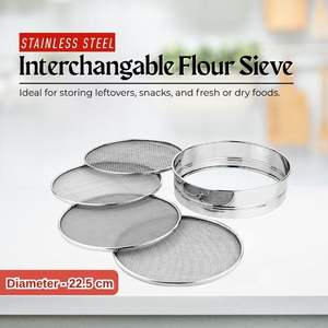 Precios baratos, cocina resistente al calor, uso, cesta de fregadero de acero inoxidable, juego de tamiz de harina de cocina, redes intercambiables - Product Image 3