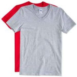 T-shirt à col en V pour hommes en coton de haute qualité personnalisé à imprimé élégant T-shirt pour hommes décontracté et uni à imprimé pour hommes à col en V en coton durable - Product Image 2