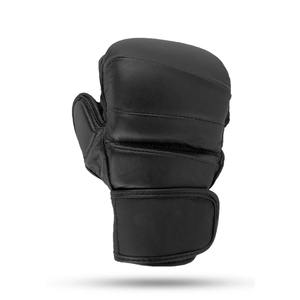 Gants de combat MMA en cuir PU durables, unisexes, impression de logo personnalisée, poignées de main, arts martiaux décontractés, protection UV, boucle à crochets - Product Image 3
