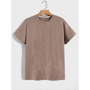 เสื้อยืดลำลองผู้ชายเสื้อยืดลำลองน้ำหนักเบาเป็นมิตรต่อสิ่งแวดล้อมเสื้อยืดพิมพ์โลโก้ปรับแต่งได้ทำจากผ้าฝ้าย100% อินเดีย - Product Image 4