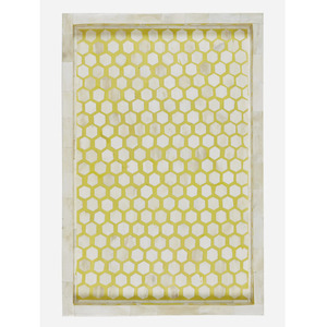Luxury Yellow Hexagon Resin Serving Tray Decorative <b>Coffee</b> <b>Table</b> Ottoman Vanity Organizer Handcrafted Home Decor Display Accent - Product Image 5