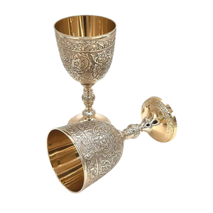 Nueva llegada copas de vino de acero inoxidable dorado, Copas de champán de Metal, copa de vino, accesorios de cocina decorativos modernos - Product Image 1