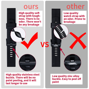 <span class=keywords><strong>Correa</strong></span> de Reloj Deportiva de Silicona con Hebilla de Metal para <span class=keywords><strong>Garmin</strong></span> <span class=keywords><strong>Fenix</strong></span> E 8 47mm 51mm 7 7X 6 6X/Epix Pro/Enduro <span class=keywords><strong>3</strong></span>, Ajuste Rápido, 22mm 26mm - Product Image 2