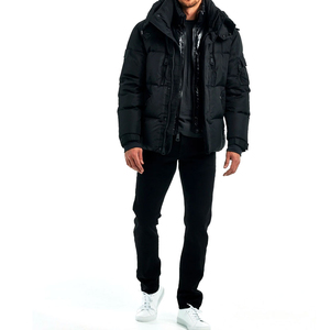 Veste à capuche en toile à logo personnalisé pour homme, de haute qualité, respirante, pour la saison hivernale, vente chaude - Product Image 2