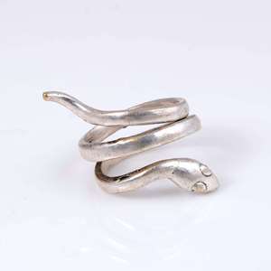Unique Design <b>Gothic</b> Snake <b>Ring</b> Boho Brass Band for Women Silver Plated Animal Serpent Wrap Spiral Jewelry for Wholesale OEM ODM - Product Image 5