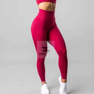 2025 femmes haute qualité taille élastique Gym Yoga Leggings confortable tricoté tissu tissé pour Fitness - Product Image 4