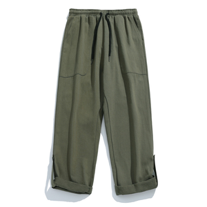 New Fashion Brand <b>Men's</b> Casual Pants for Spring Summer Elastic Waist Mid Waist Design Comfortable Straight Workwear <b>Trousers</b> - Product Image 1