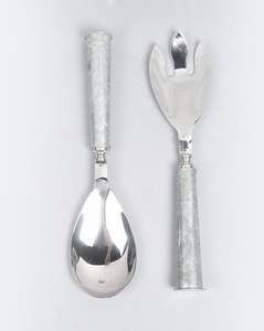 Servidor de ensalada en forma de mano de acero inoxidable decorativo, cuchara hecha a mano, tenedor, cubiertos únicos, hogar, cocina, restaurante - Product Image 5