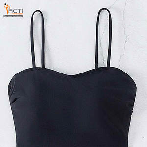 Traje de baño de mujer transpirable con contraste de color cómodo Traje de baño sostenible sin costuras - Product Image 3