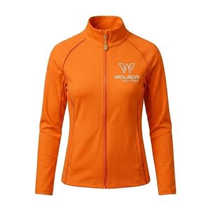 Veste de yoga unisexe à capuche et manches longues, tissu extensible doux en polyester/coton, fermeture éclair, option de logo personnalisé pour le fitness hivernal - Product Image 1