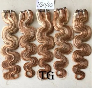 Paquetes de cabello humano virgen Color natural sin procesar Varias longitudes Extensiones Remy de doble estiramiento Venta al por mayor Suministro de fábrica - Product Image 3
