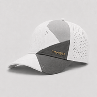 Casquette de golf respirante à blocs de couleur, casquette de baseball haute performance avec ventilation découpée au laser, légère, pour le sport, avec logo personnalisé pour homme