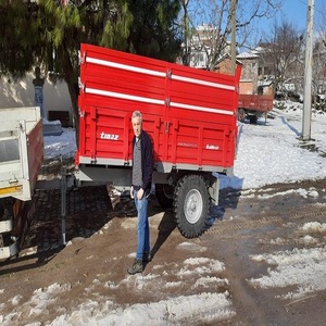 Remolque agrícola basculante hidráulico de doble eje con motor Implemento agrícola de bajo precio para transporte de tractores - Product Image 4