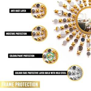 Espejo de pared decorativo moderno de alta calidad, resistente a la oxidación y a la intemperie, ideal para baño y sala de estar. - Product Image 3