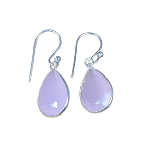 Bijoux faits à la main en quartz rose naturel pierre de naissance d'octobre boucles d'oreilles en argent sterling 925 cadeau pour ses boucles d'oreilles en pierre - Product Image 1