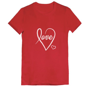 Camiseta de algodón para mujer, prenda de vestir, con estampado del Día de San Valentín, de alta calidad, directa de fábrica, 2023 - Product Image 2