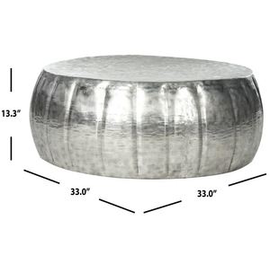 Elegant design silver aluminum coffee <b>table</b> for kitchenware office home restaurant living room garden decoration made in india - Product Image 4