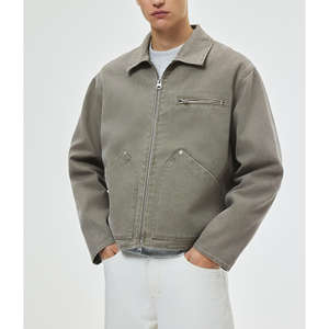 Outdoor Non Hooded <b>Men's</b> Classic Casual Winter Canvas Jacket with Pattern Waterproof & Breathable Comfortable Fit - Product Image 3