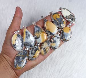 สร้อยคอแจสเพอร์มาลากาโนสีเหลืองของแท้หลายรูปทรง925จี้ชุบเงินทำด้วยมือขายส่ง - Product Image 4