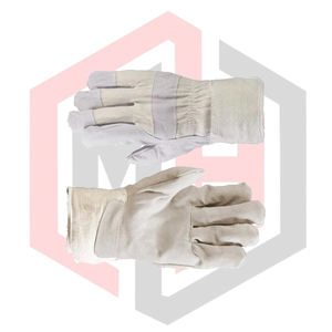 ถุงมือทำงานหนังสีเทา ถุงมือช่าง ทนทานต่อการฉีกขาด ระบายอากาศได้ดี ปราศจากแป้ง ป้องกันความร้อน ป้องกันการบาด ป้องกันไฟฟ้าสถิต ป้องกันไฟ - Product Image 6