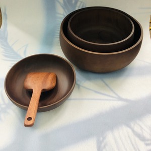 Bol rond en ACACIA de conception classique pour salade, mélange de fruits, décoration de la maison, ustensile de gros fait à la main du Vietnam fournisseur - Product Image 1