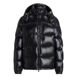 Ventes en gros de vestes matelassées pour hommes 2026, manteau d'hiver noir brillant à bulles avec col montant, style tricoté décontracté, OEM et ODM - Product Image 1