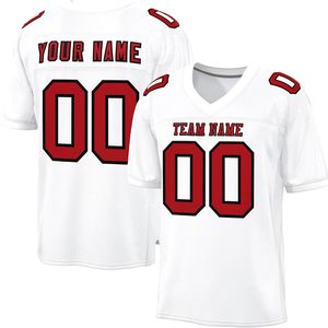 Equipo deportivo personalizado, camisetas de fútbol americano, malla de poliéster OEM, tela de secado rápido, nombre del equipo, números, impresión por transferencia de calor - Product Image 1