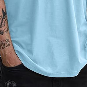 Camisetas de Algodón para Hombre, Manga Corta, Cuello Redondo, 220GSM, Camiseta Deportiva Personalizada para Correr, Subida por Dress Sports - Product Image 4