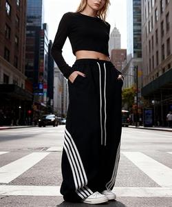 Pantalon pour femme, ample, coupe classique, poids lourd, séchage rapide, taille élastique, fermeture à cordon, couleur personnalisée - Product Image 5