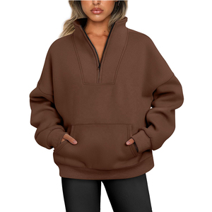 Sudadera con Capucha Extra Grande Personalizada para Mujer, Sudadera de Algodón y Poliéster, Sudadera con Capucha y Cremallera a Prueba de Moda - Product Image 1