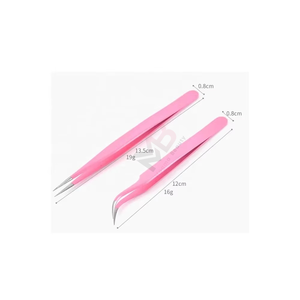 Nouvel ensemble de pinces de précision antistatiques et durables en acier inoxydable pour cils, avec pointes angulaires à 45 et 90 degrés pour greffe de cils - Product Image 3