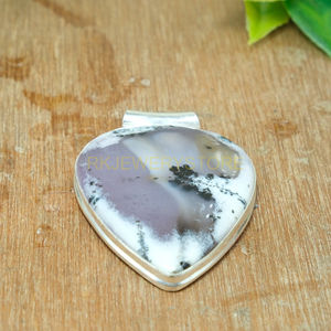 Dendrite Agate Gemstone Pendant Necklace 925 Sterling Silver Pendant Handmade Pendant Statement Pendant <b>Opal</b> Jewelry <b>Gift</b> - Product Image 3