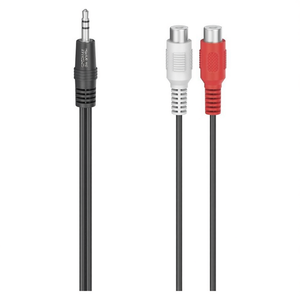 สายเคเบิลเสียงมินิแจ็คเป็นอาร์ซีเอ 0.1 ม. อะแดปเตอร์ชายต่อหญิง สีดำ - Product Image 2