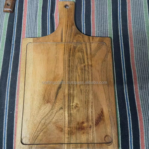 Plateau à fromage en bambou pour vin viande fromage-acier inoxydable pour servir-par produit outils à fromage - Product Image 1