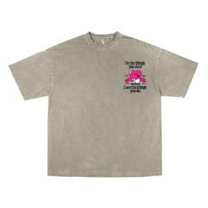 เสื้อยืดขนาดใหญ่สำหรับทั้งชายและหญิงพิมพ์ลายสกรีนเสื้อคอตตอนออกแบบโลโก้ได้ตามต้องการ - Product Image 4