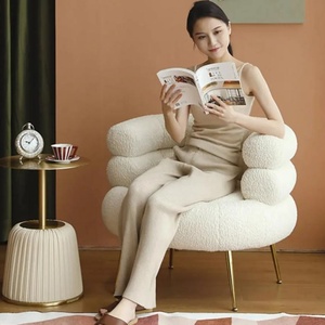 Style Italien Simple Luxe Moderne Tissu Lounge Fauteuil Nouvelle Chaise De Loisirs Maison Salle À Manger Chambre Hôtel Bar Salon Canapé - Product Image 2