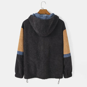 Sweats à capuche surdimensionnés en coton épais pour hommes, logo personnalisé Streetwear thermique, sweats à capuche à épaules tombantes, vente en gros pour la saison d'hiver - Product Image 2