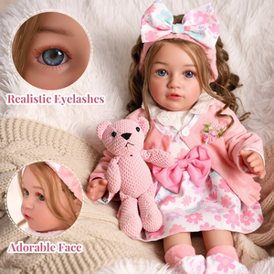 Babeside gerçekçi yeniden doğmuş bebekler Celina 20 ''el işi yürümeye başlayan kız vinil kafa ve Snuggly bez vücut yumuşak oyuncak modeli oyuncak - Product Image 6