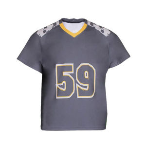 Ensemble d'uniformes de lacrosse pour hommes en polyester 100 %, manches courtes, col en V, maillot et short, prix de gros, design unique pour l'équipe - Product Image 2