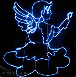 TOPREX DECOR Lumière LED en corde 2D Motif <span class=keywords><strong>ange</strong></span> <span class=keywords><strong>de</strong></span> <span class=keywords><strong>Noël</strong></span> pour la décoration <span class=keywords><strong>de</strong></span> fond d'église pour les événements religieux - Product Image 6