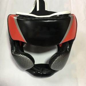 Protector de cabeza de boxeo profesional de alta calidad, equipo de cuero genuino con impresión de logotipo personalizado para entrenamiento y protección - Product Image 5