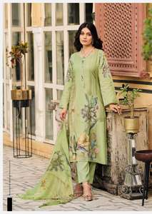 <b>Designer</b> Lawn Cotton Digital Printed Salwar Kameez Collection Full <b>Catalog</b> available at wholesale rate. - Product Image 4